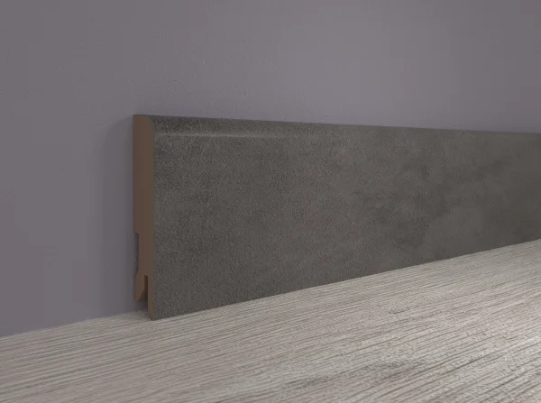 Плинтус MDF Bonkeel 24064 Бетон Лофт Графит (100х16х2400 мм) в Екатеринбурге Плинтус MDF Bonkeel 24064 Бетон Лофт Графит (100х16х2400 мм) в Екатеринбурге
