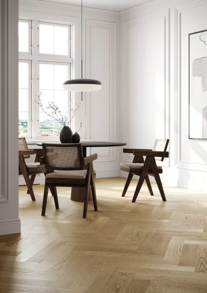 Паркетная доска Quartz Parquet Английская Ёлка Дуб Шампань 33-414 в Екатеринбурге