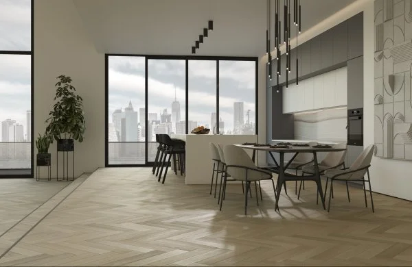 Паркетная доска Quartz Parquet Английская Ёлка Дуб Лимба 33-405 в Екатеринбурге