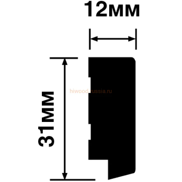 Финишный молдинг LF124B GR3 левый декорированный (31х12х2700мм) в Екатеринбурге