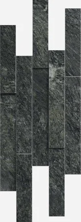 Керамогранит Italon Скайфолл Неро Брик 3D (Патинированная, 28х78) в Екатеринбурге