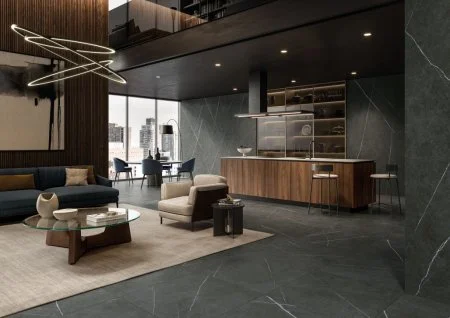 Керамогранит Italon Метрополис Империал Блэк 80х80 (Натуральная и Реттифицированная) в Екатеринбурге