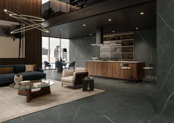 Керамогранит Italon Метрополис Империал Блэк 120х278 (Натуральная и Реттифицированная) в Екатеринбурге