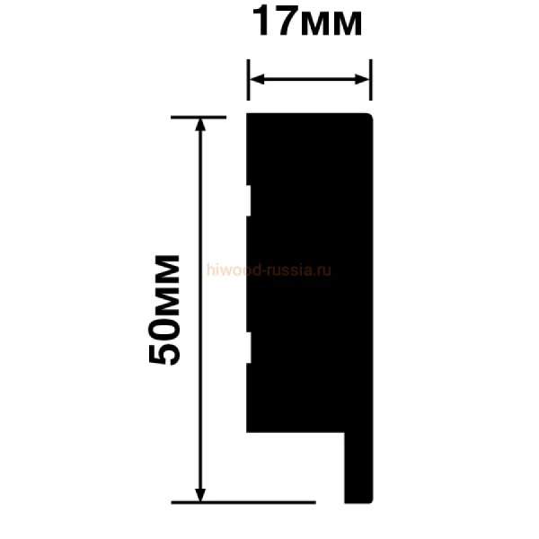 Финишный молдинг LF1 W50 (50х17х2700мм) в Екатеринбурге