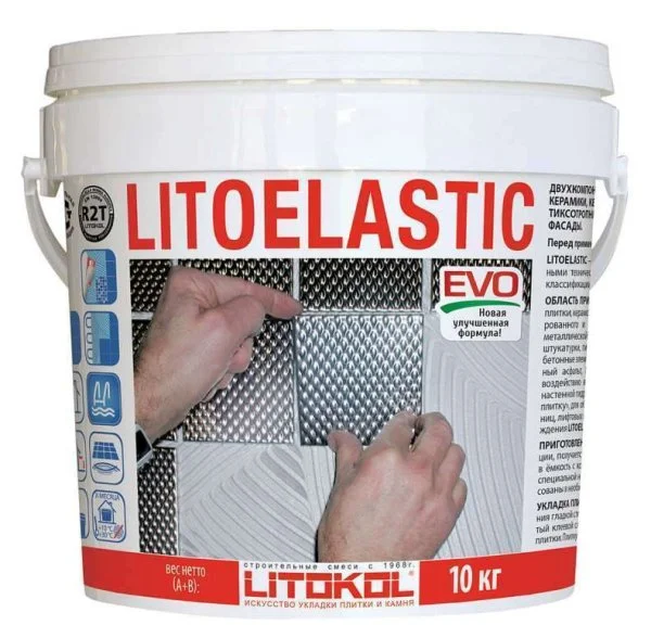 Клеевая смесь LITOELASTIC клей 9,0+1,0kg bucket