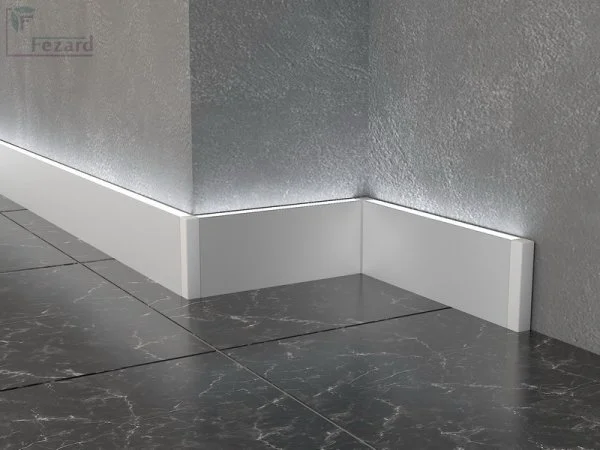 Алюминиевый плинтус Fezard Кабельный ALP-G80-LA Алюминий 80*15*2500 мм в Екатеринбурге