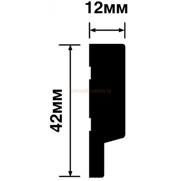 Финишный молдинг LF124A W36 правый декорированный (42х12х2700мм) в Екатеринбурге