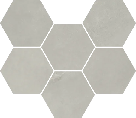 Керамогранит Italon Континуум Сильвер Мозаика Гексагон (Натуральная 25х29) в Екатеринбурге