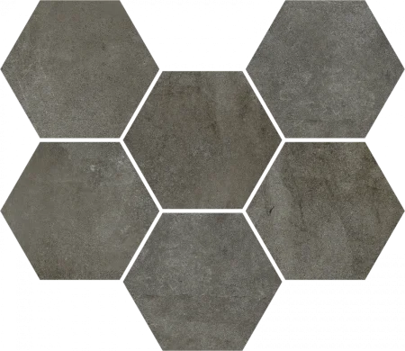 Керамогранит Coliseum Экспо Дарк Мозаика Гексагон (Натуральная, 25х29) в Екатеринбурге