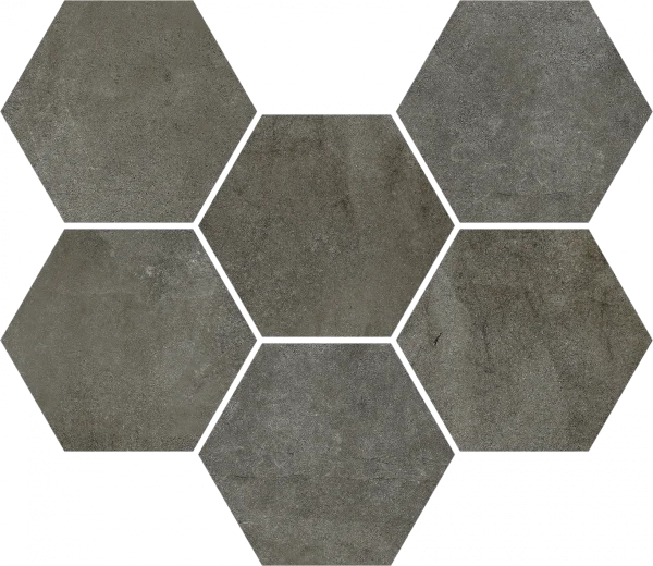 Керамогранит Coliseum Экспо Дарк Мозаика Гексагон (Натуральная, 25х29) в Екатеринбурге