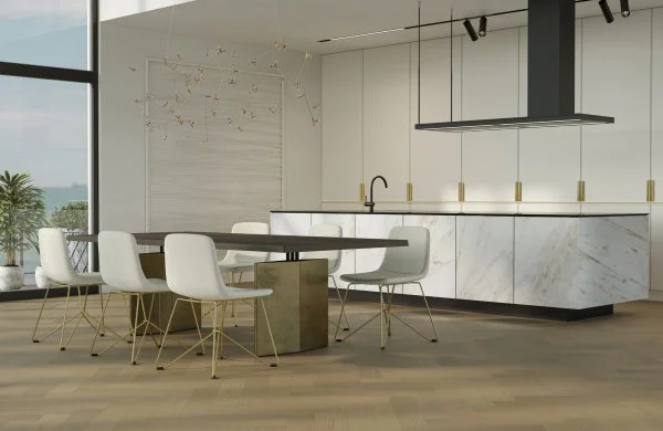 Паркетная доска Quartz Parquet Английская Ёлка Дуб Шампань 33-414 в Екатеринбурге