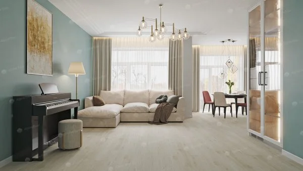 Каменно-полимерная плитка Alpine Floor Solo Plus Модерато ЕСО 14-1101, 4 мм, 43 класс в Екатеринбурге