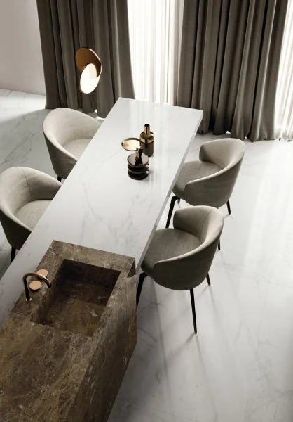 Керамогранит Italon Шарм Делюкс Бьянко Микеланджело 60х120 (Паттинированная и реттифицированная) в Екатеринбурге