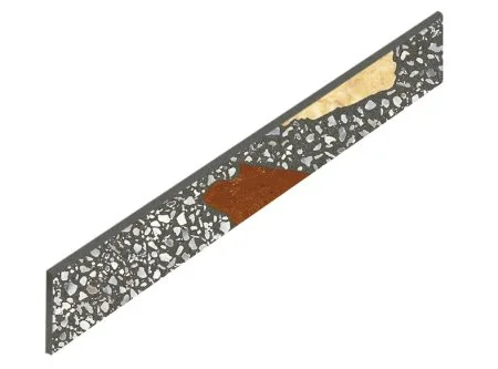 Керамогранит Coliseum Палладио Блэк Плинтус (Натуральный, 7,2х60) в Екатеринбурге