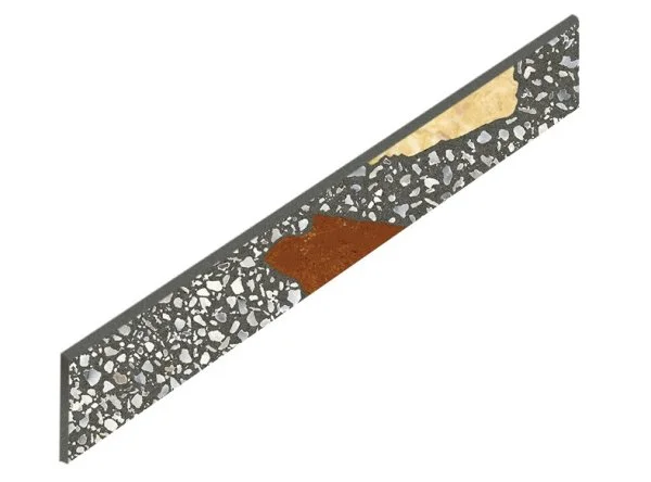 Керамогранит Coliseum Палладио Блэк Плинтус (Натуральный, 7,2х60) в Екатеринбурге