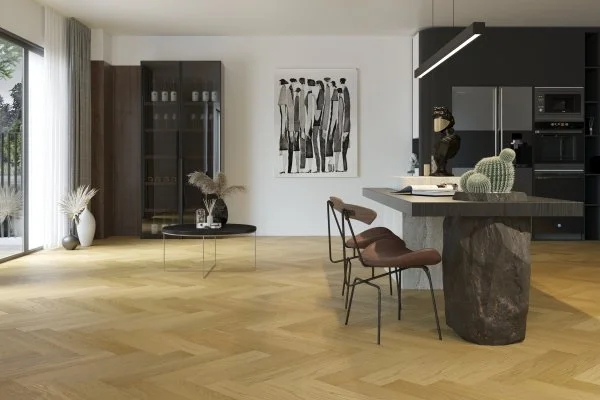 Паркетная доска Quartz Parquet Английская Ёлка Дуб Медовый Раф 33-463 в Екатеринбурге