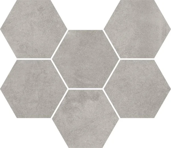Керамогранит Coliseum Экспо Грэй Мозаика Гексагон (Натуральная, 25х29) в Екатеринбурге