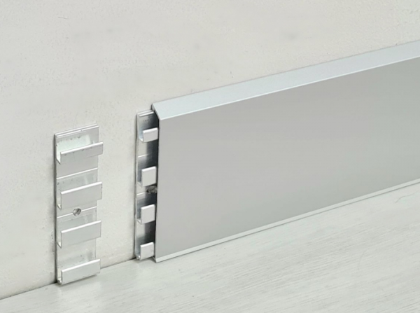 Алюминиевый плинтус Fezard Кабельный ALP-С70 Алюминий 70*10*2500 мм в #REGION_NAME_DECLINE_PP#