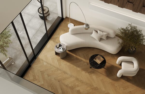 Паркетная доска Quartz Parquet Английская Ёлка Дуб Рустикальный 33-410 в Екатеринбурге