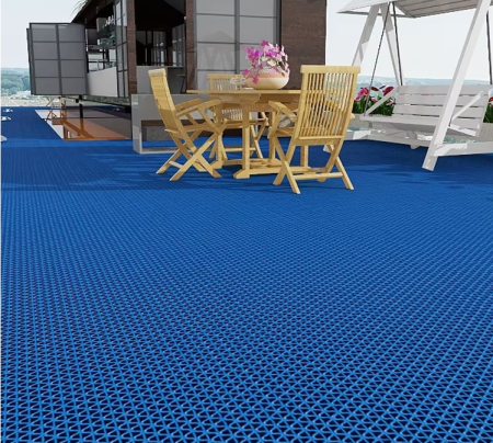 Грязезащитное рулонное покрытие ЗигЗаг Синий 8 мм (1,2 м) Китай в Екатеринбурге